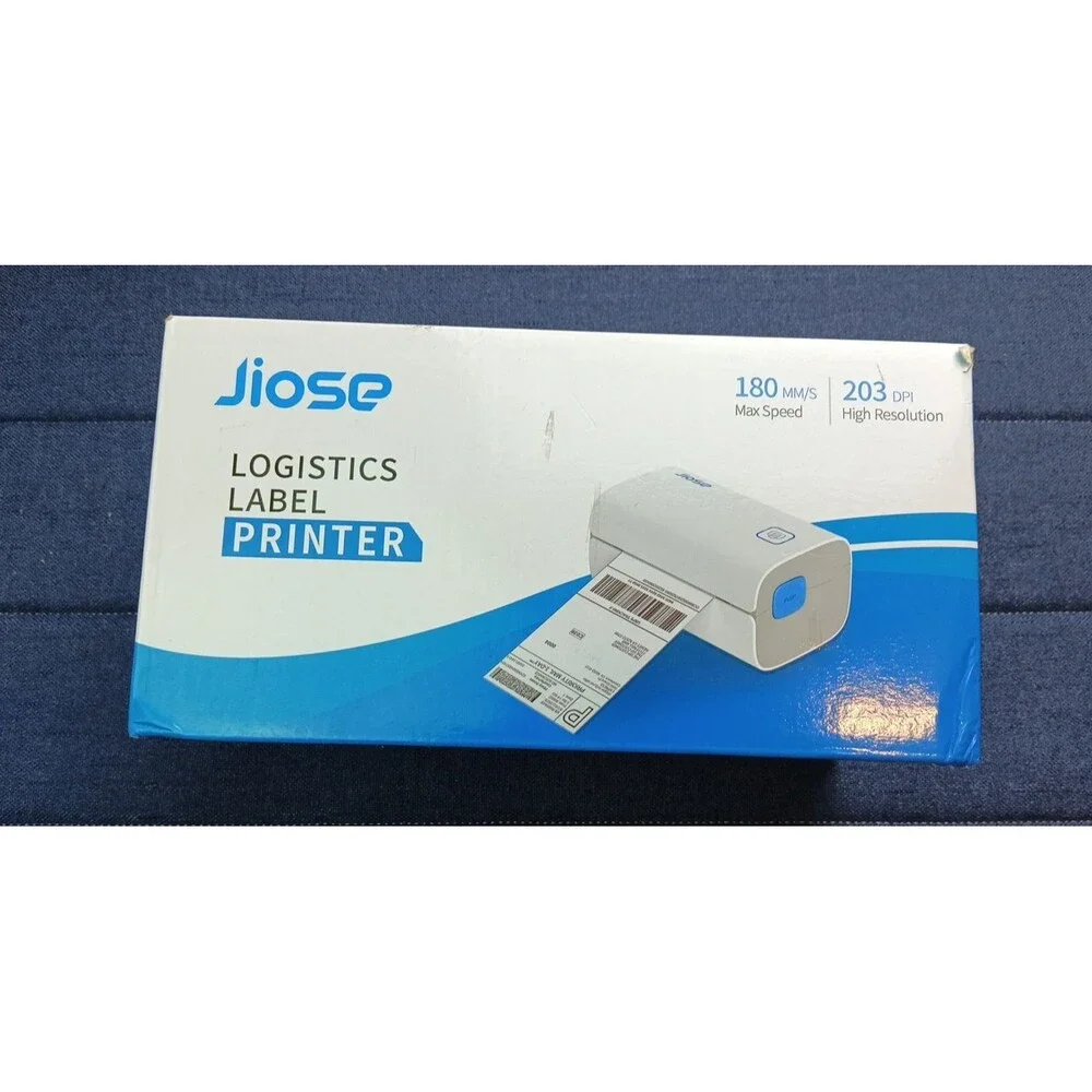 Jiose Label Printer White 203 DPI 180mm/s, Thermal Printer